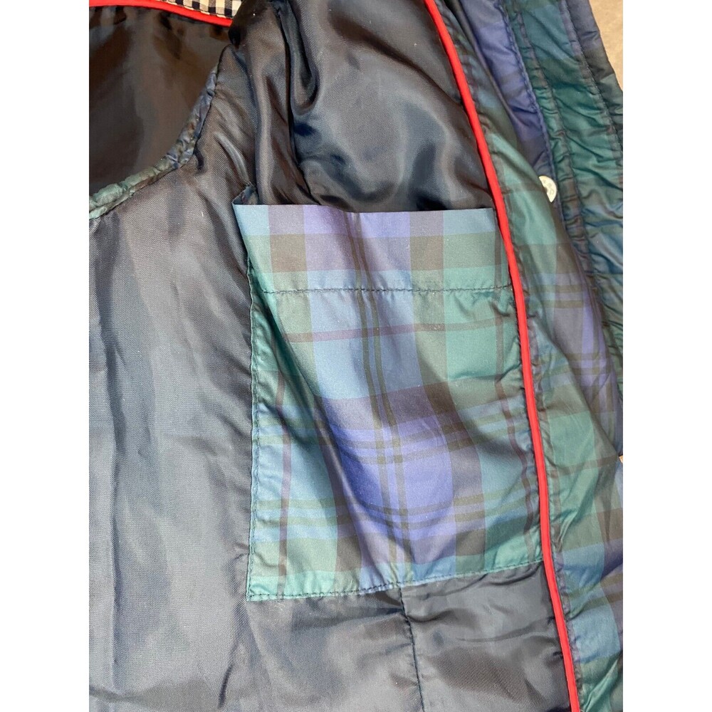 Tommy Hilfiger Blue and Green Plaid Puffer Vest - Picture 7 of 15